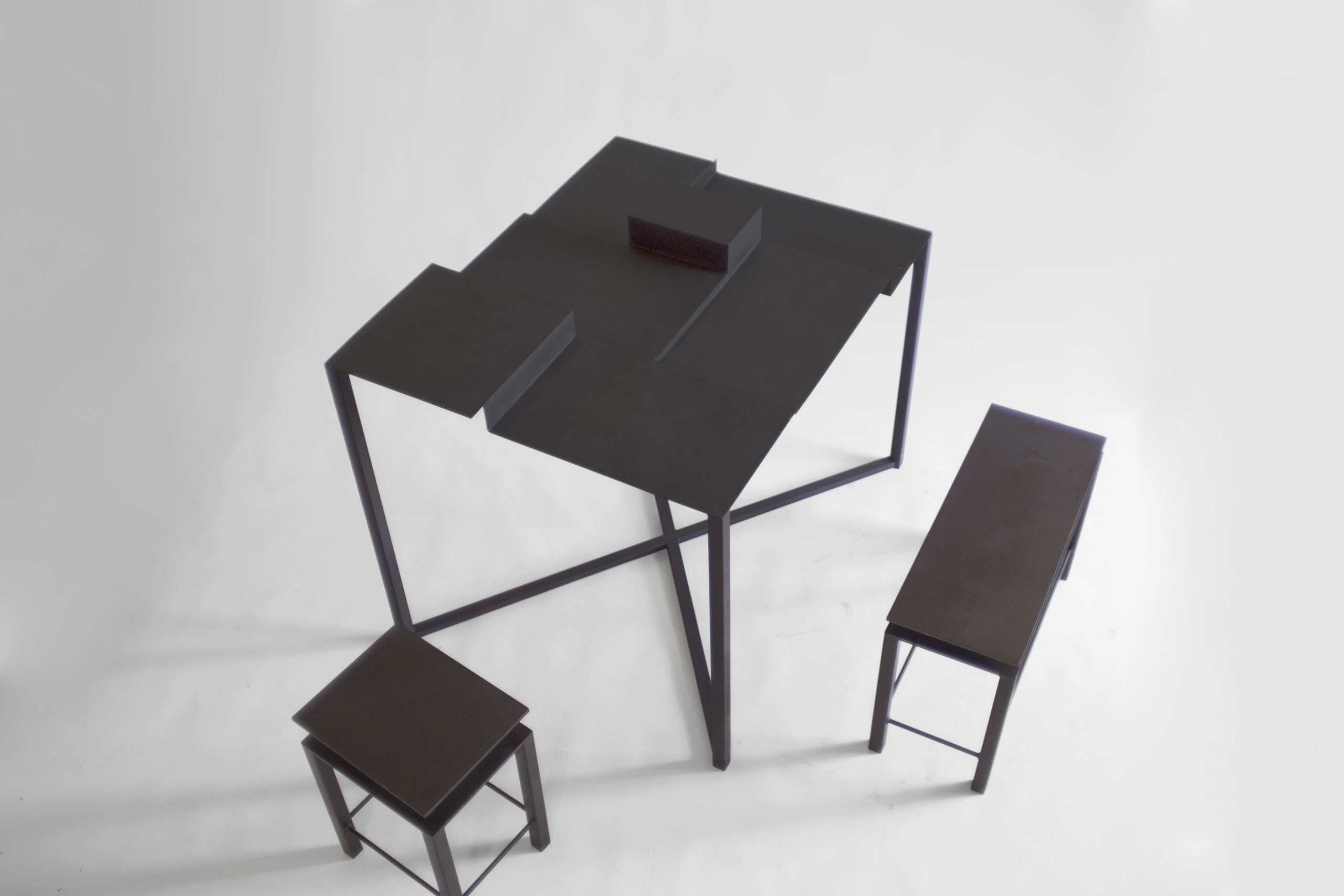 Empty iron frame of Box Sir before boxes are added